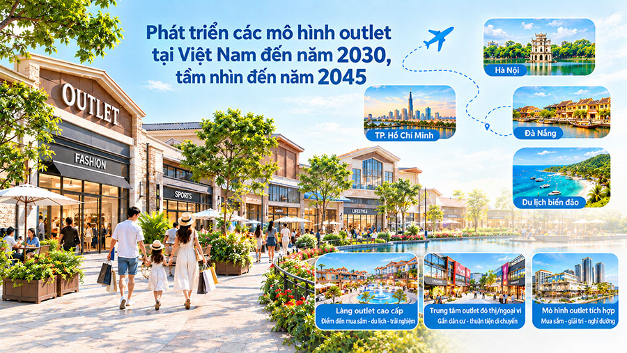 Phát triển các mô hình outlet tại Việt Nam đến năm 2030, tầm nhìn đến năm 2045